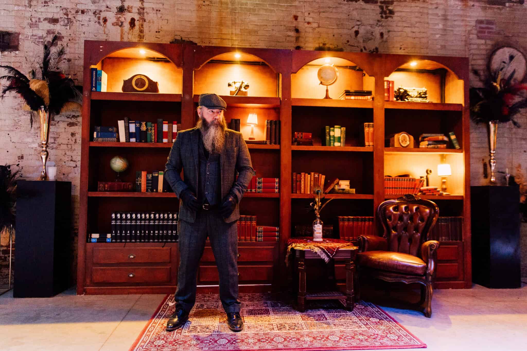 Vintage boekenkast en zithoek in Bietenwasruimte, SugarFactory.