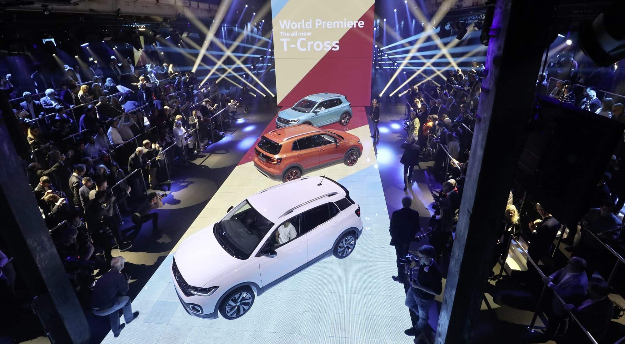 Nieuwe Volkswagen T-Cross wereldpremière onthuld op autoshow.
