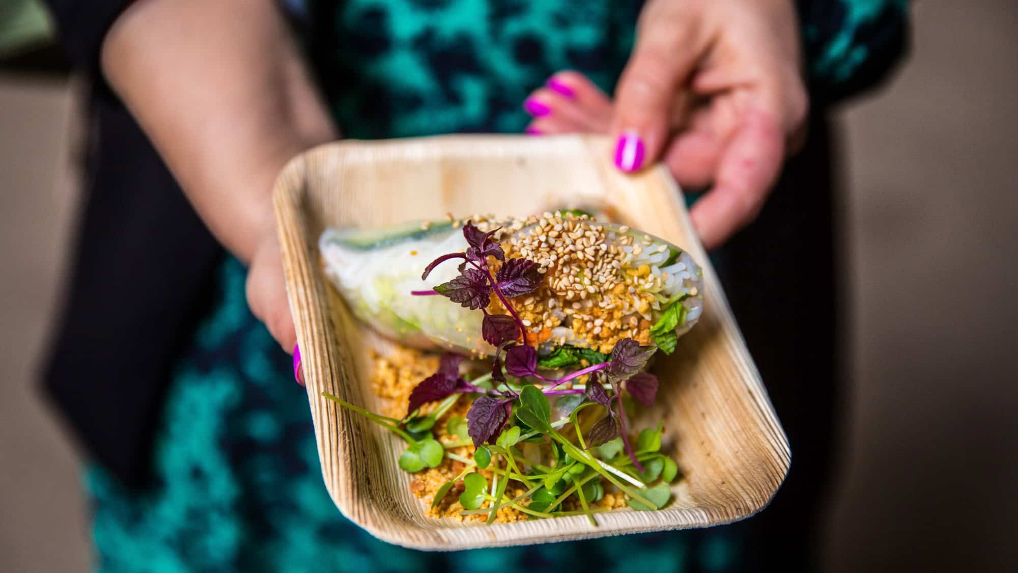 Close-up van de Volkswagen T-Cross tijdens de wereldpremière.